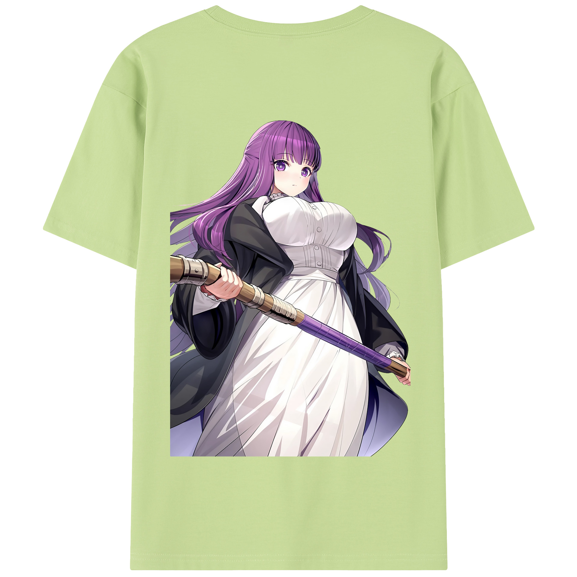 （画像用） 葬送のフリーレン Frieren 綿100％半袖Tシャツ（背面プリント）